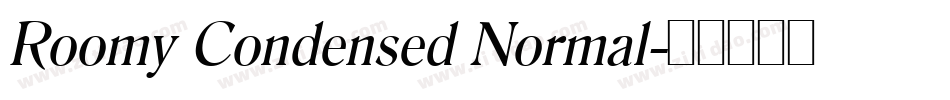 Roomy Condensed Normal字体转换